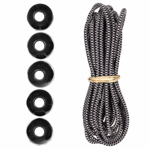 Paracord Planet Colored Bungee Cord and Ball Bungee Kits - 10 Feet of 1/8 Inch Shock Cord and 5 Ball Bungees - Make Custom Tie Downs for Camping, Event Tents, Canopies, and More