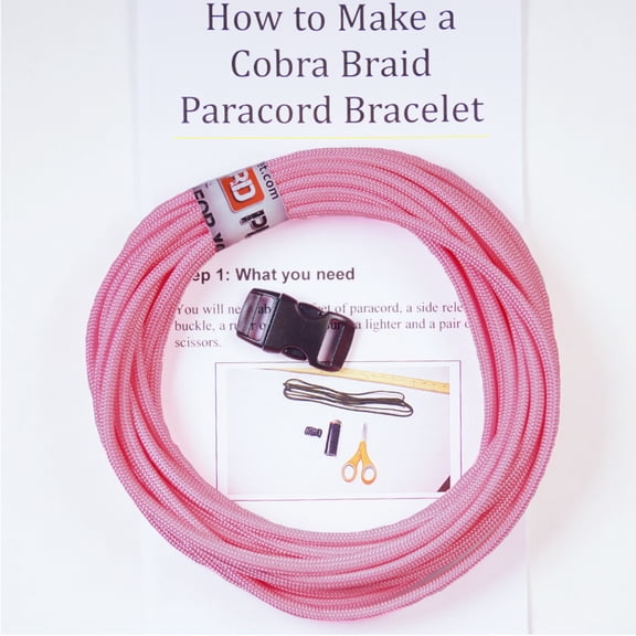 Paracord Planet DIY Cobra Braid Paracord Bracelet Kit – Multiple Colors – Survival Bracelet Kit – Do It Yourself Jewelry