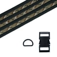 thumbnail image 1 of Paracord Planet Dog Collar DIY Kit - Parachute Rope Dog Collar - 550 Paracord 5/8" Buckle and 3/4" D Ring - Black & Silver Metal Hardware - Multiple Color Options Available - EBOOK How To Available, 1 of 4