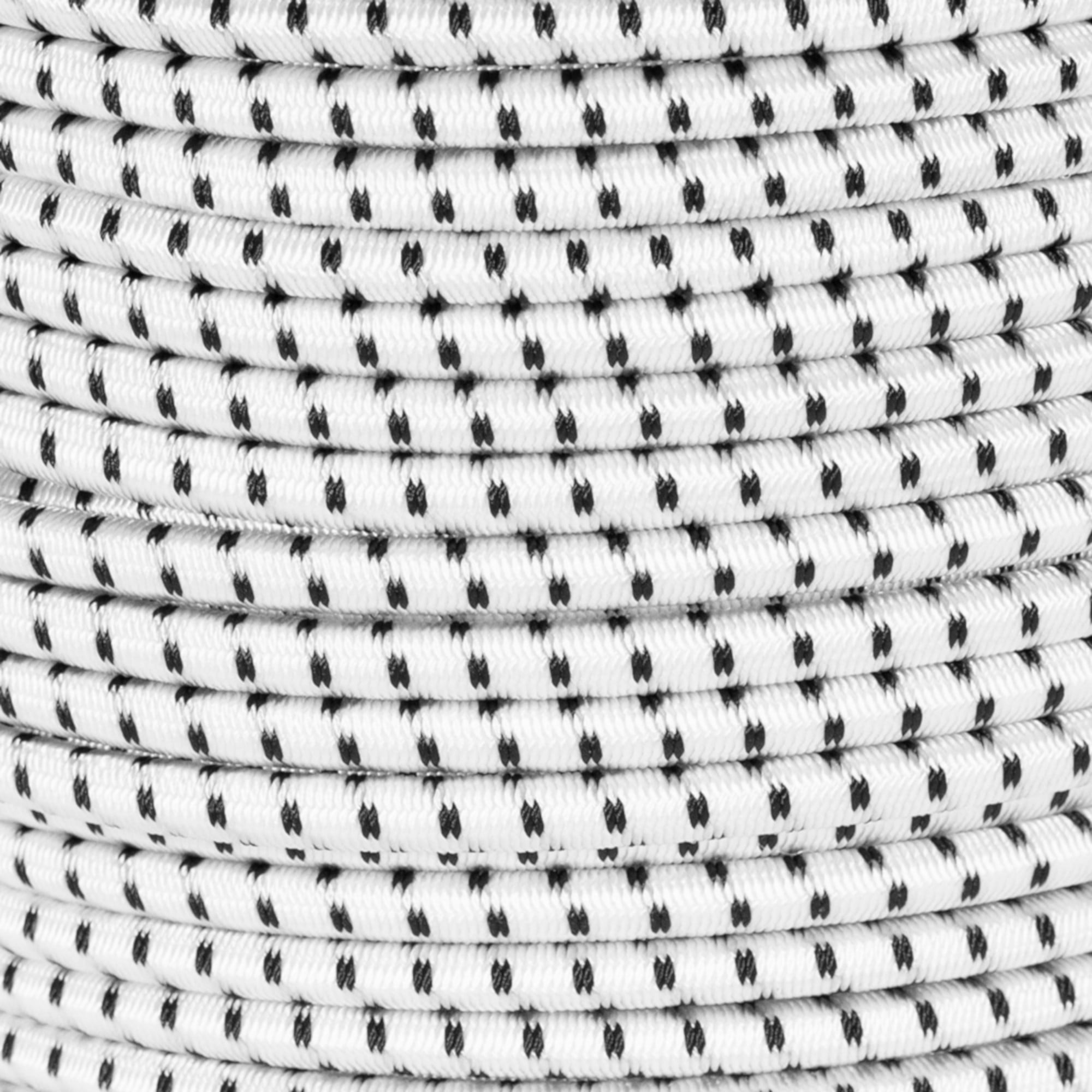 Golberg Diamond Weave Shock Cord - 1/8 Inch X 10 Feet Black Elastic Bungee Cord For Camping, Crafts, Tie-Downs