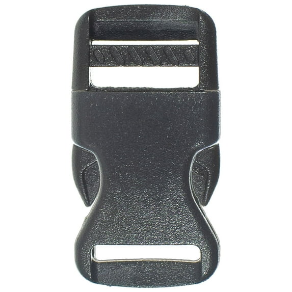 Paracord Planet Flat Side Release Buckles – Black, Plastic Buckles in Multiple Sizes and Packs – Straps, Crafting, and Replacement