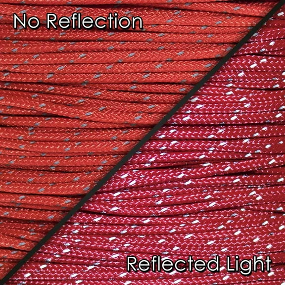 Paracord Planet Fluorescent Reflective 95lb 1.8mm Paracord – Many Colors Available – Available in Lengths of 10', 25', 50', 100', 250', 1000' – Ideal for Camping, Hiking, Tent Rope, Guyline