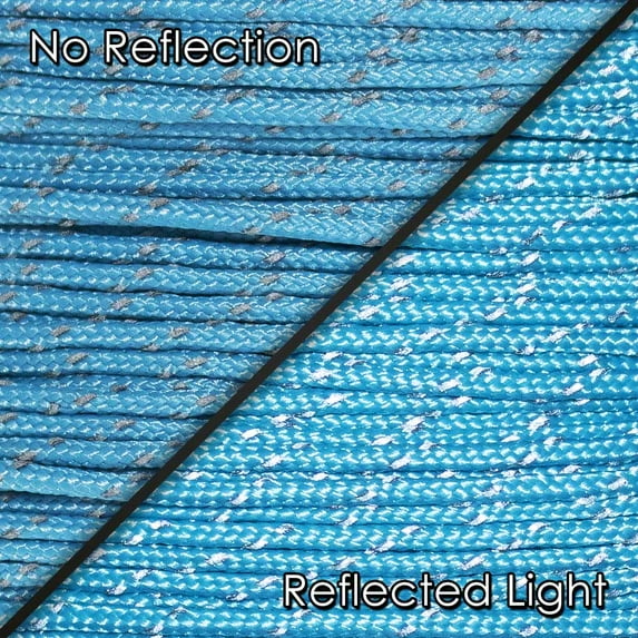 Paracord Planet Fluorescent Reflective 95lb 1.8mm Paracord – Many Colors Available – Available in Lengths of 10', 25', 50', 100', 250', 1000' – Ideal for Camping, Hiking, Tent Rope, Guyline