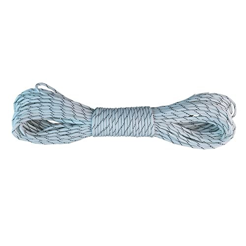 Paracord Planet Luminous Type III 550lb Paracord – 9 Strand Fluorescent Reflective Rope in 100 ft Hanks – White