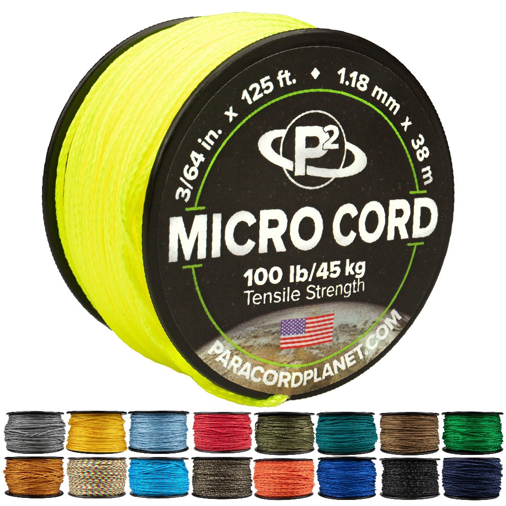 Paracord Planet Micro Cord Multicolor - Cavo 1,18 Mm, Resistenza 100 Libbre, Per Artigianato E Utilità