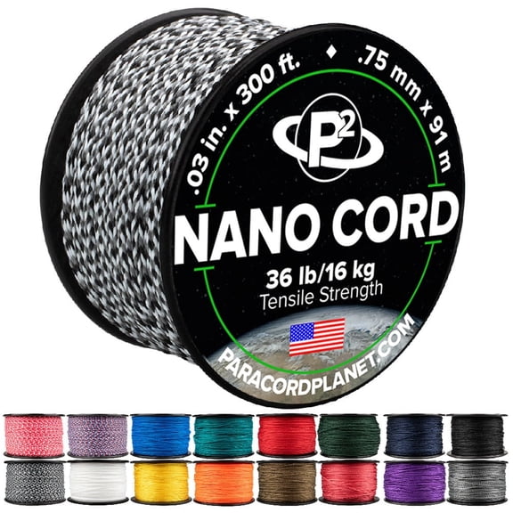 Paracord Planet Nano Cord - 300 foot Spools of .75 mm Nylon Cord - Urban Camo