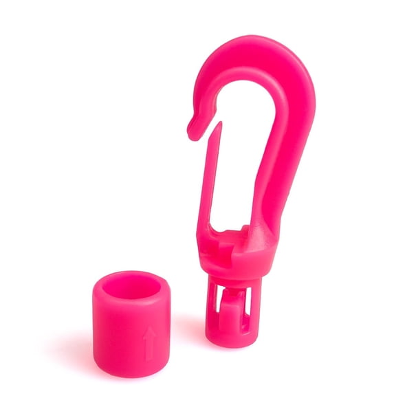 Paracord Planet Neon Pink Bungee Cord End Hooks – Choose from packs of 5, 10, or 20 – Use with 1/8" Shock Cord, Bungee Cord, Resistance Banks