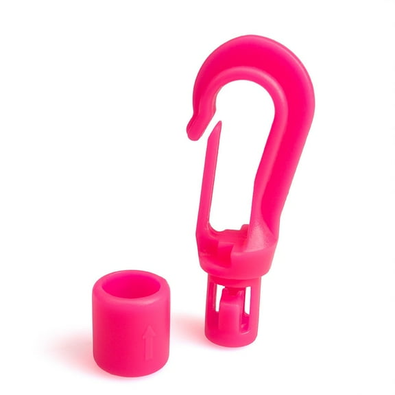 Paracord Planet Neon Pink Bungee Cord End Hooks – Choose from packs of 5, 10, or 20 – Use with 1/8" Shock Cord, Bungee Cord, Resistance Banks