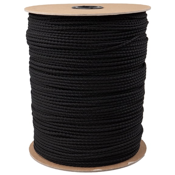 Paracord Planet ParaLock Paracord – Textured Sheath Paracord for Added Grip in Knots, Handles, and More! (Black, 50 Feet)