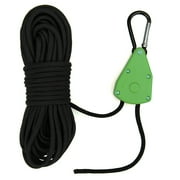 Paracord Planet Ratcheting Pulley Bundle  Carabiner, Paracord Included   Perfect for Cargo, Tents, Hanging Plants, More! Olive Drab Green
