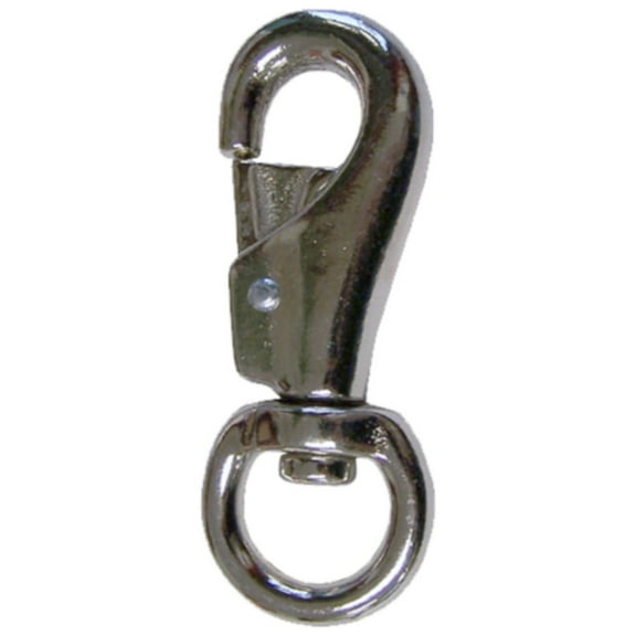 Paracord Planet Round Swivel Bull Snap - Malleable Iron and Nickel - 7/8 Inch - Different Pack Options