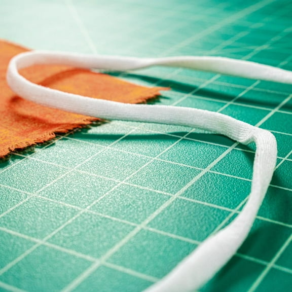 Paracord Planet Soft Flat Elastic Cord - 5mm Diameter in White Color - 10, 25, and 50 Foot Options - Use for Masks, Jewelry, Bags, Wraps, Straps, And More