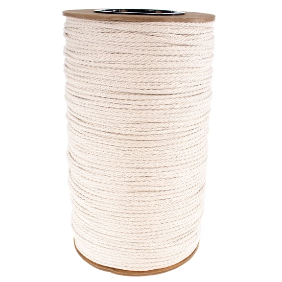 Paracord Planet Solid Braid Cotton Rope - 1/8, 3/16, 1/4, 3/8, & 1/2 Diameters - 10-1000 Foot Lengths - Cotton Weeping Cord