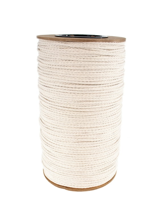 Paracord Planet Solid Braid Cotton Rope - 1/8, 3/16, 1/4, 3/8, & 1/2 Diameters - 10-1000 Foot Lengths - Cotton Weeping Cord