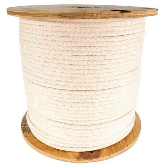 Paracord Planet Solid Braid Cotton Rope - 1/8, 3/16, 1/4, 3/8, & 1/2 Diameters - 10-1000 Foot Lengths - Cotton Weeping Cord