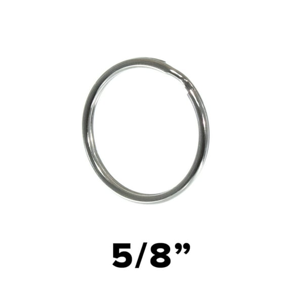 Paracord Planet Split Ring Fishing Lure, Lanyard, Dog Tag Connector Nickel Plated Spring Steel - Choose from 12mm, 1", 1 1/2", 3/4", 5/8" in 5 pack, 10 pack or 20 pack sizes