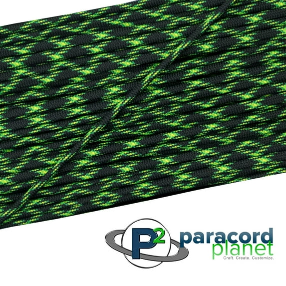 Paracord Planet Type III 7 Strand 550lb Nylon Paracord - 10, 25, 50, 100 Foot Hanks and 250, 1000 Foot Spools - Large Variety of Colors and Patterns