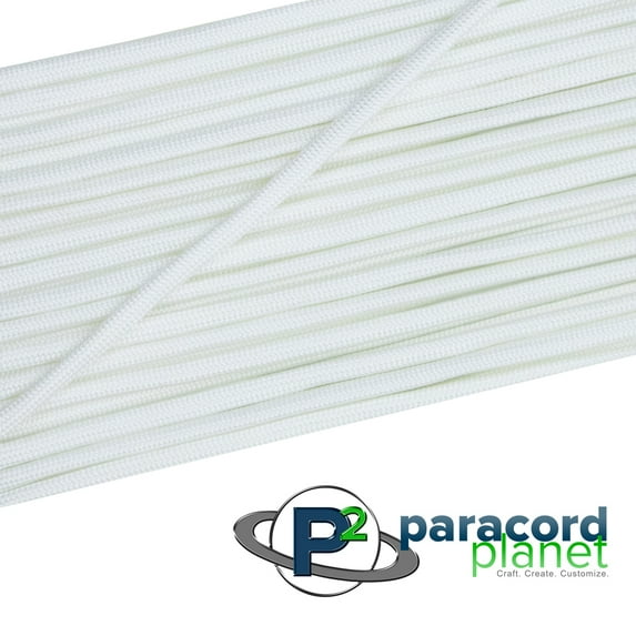 Paracord Planet - White 550 Paracord : High-Quality Made in America Nylon Paracord Rope - 100' Hank