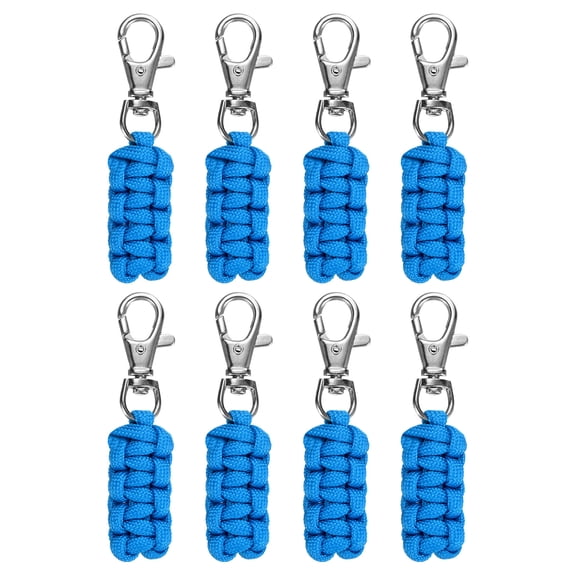 Paracord Zipper Pulls [8PCS] - Paracord Lanyard Keychain Use for Luggage & Backpack & Jacket - [Blue]