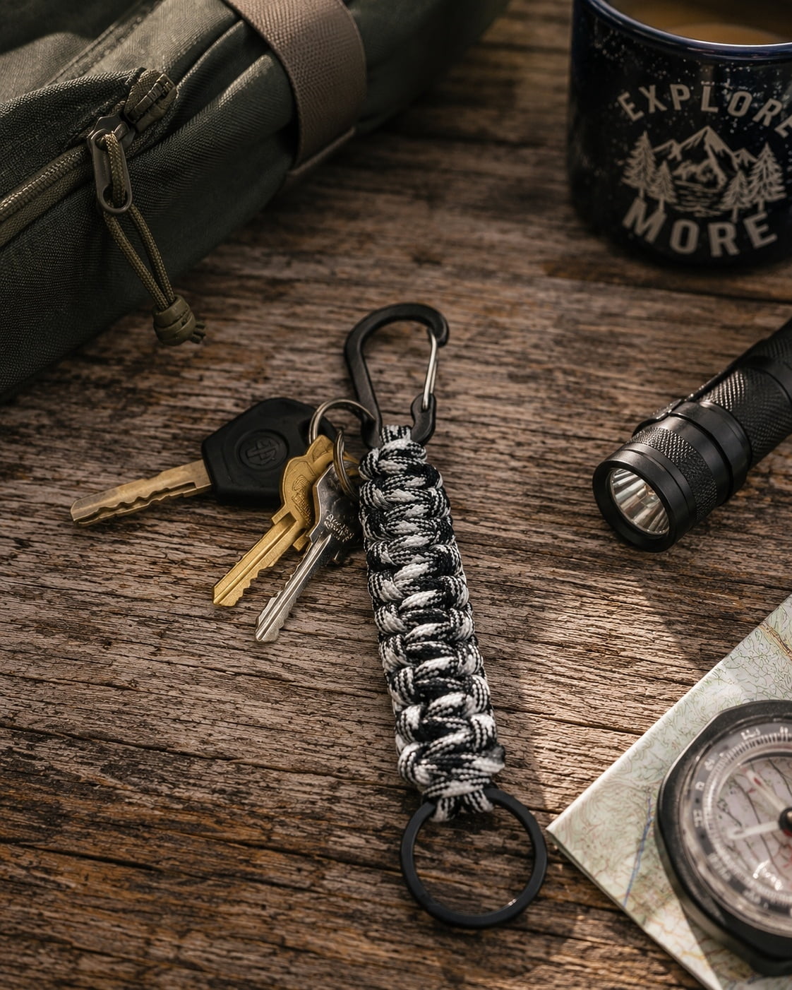 Paracord loop keychain