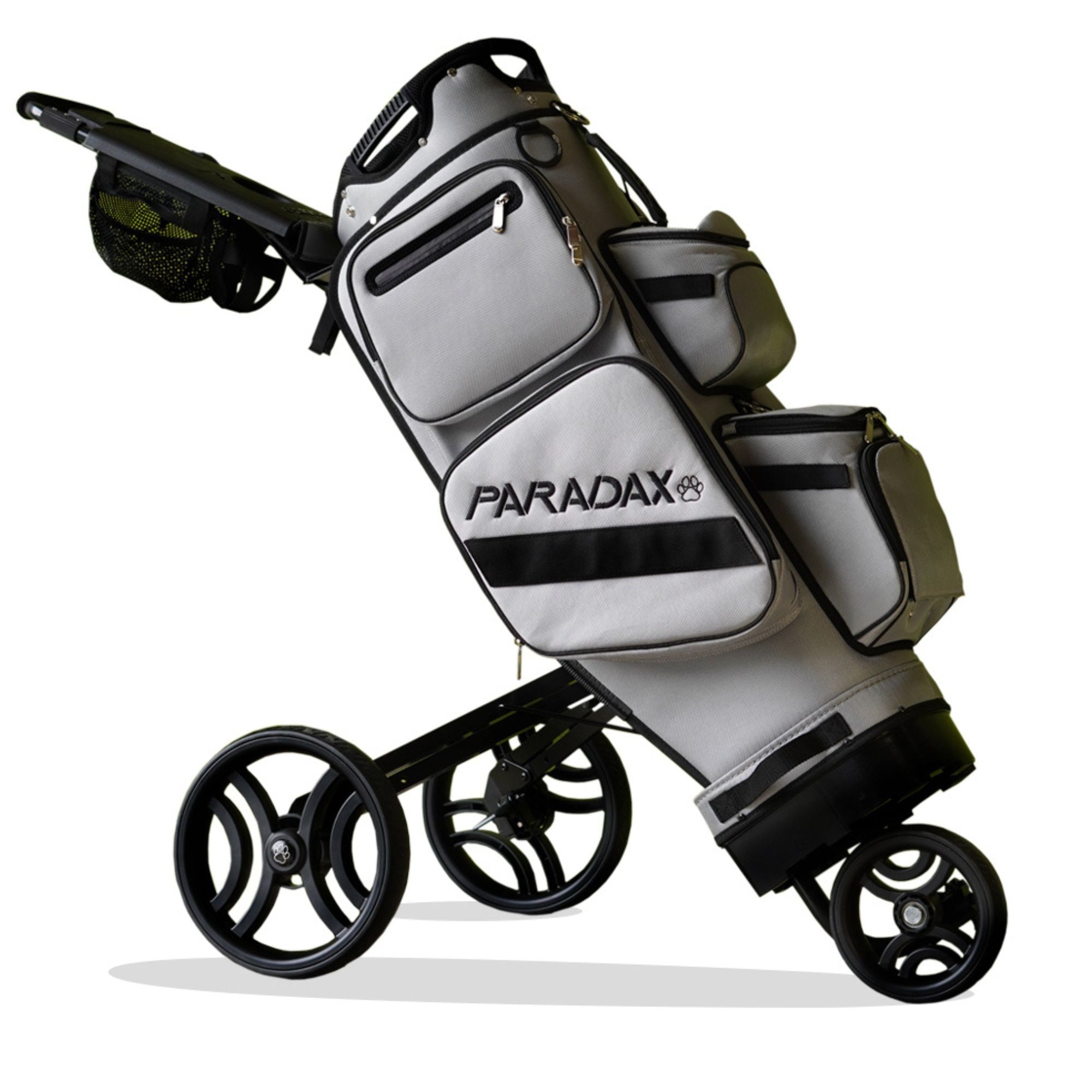 Paradax AI-1 All-In-One Golf Bag with Built-in 3-Wheel Push Cart