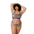 thumbnail image 1 of Parade Floral Print Scoop Bralette and Ruffle Thong Set, Sizes XS to 3XL, 1 of 9