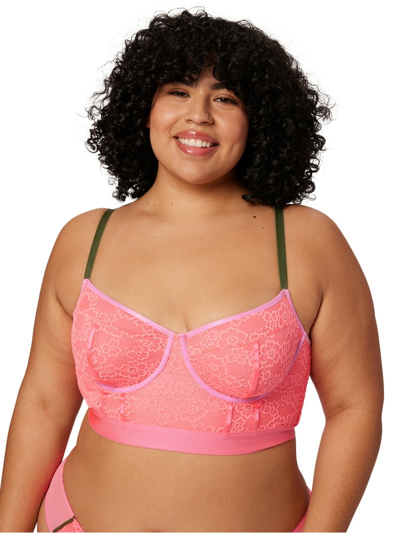 Parade Lace Bustier Bralette XS-3XL, Longline Corset Silhouette