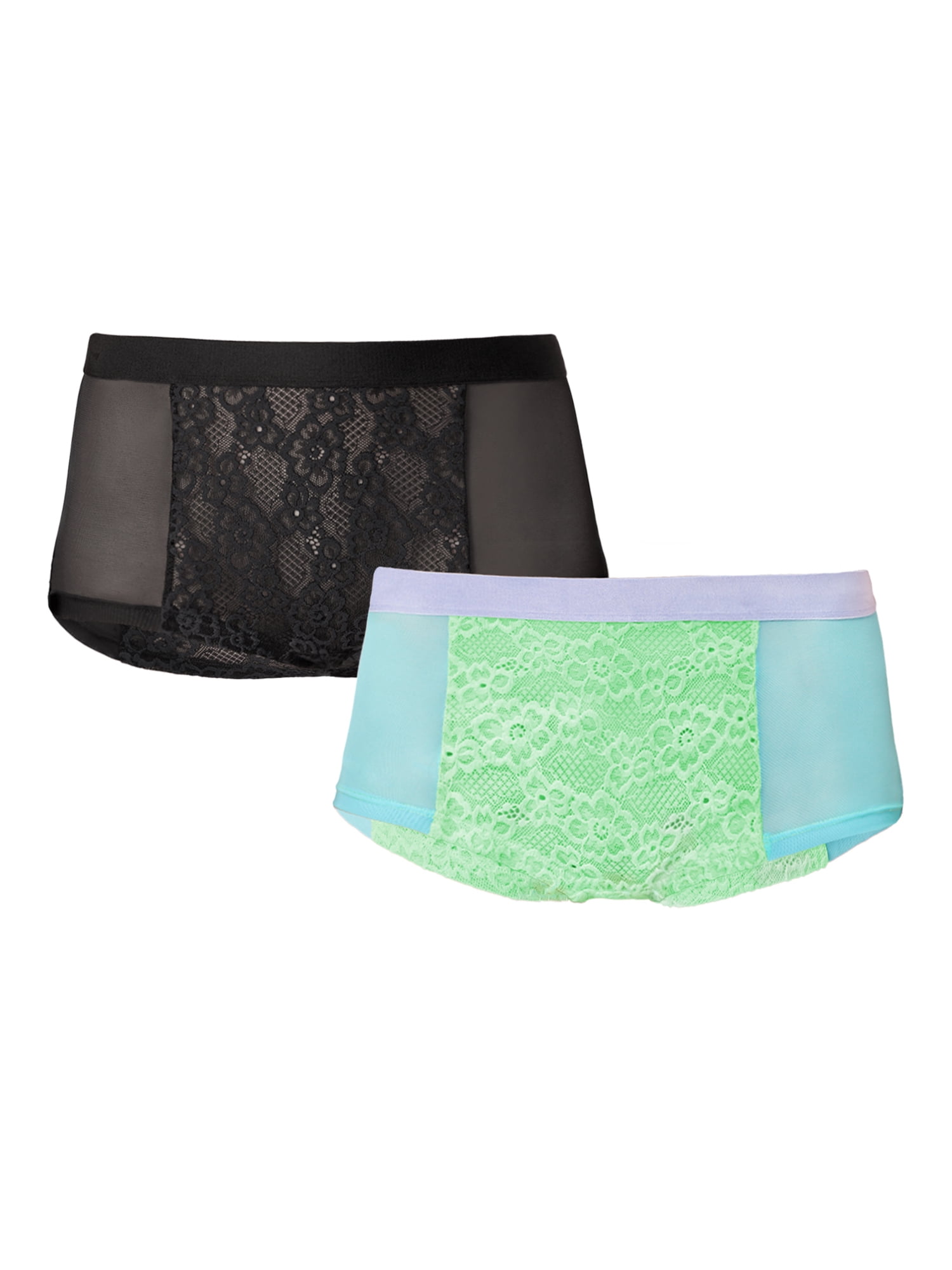Parade Lace Mesh Boyshort Underwear, 2-Pack, Sizes XS to 3XL