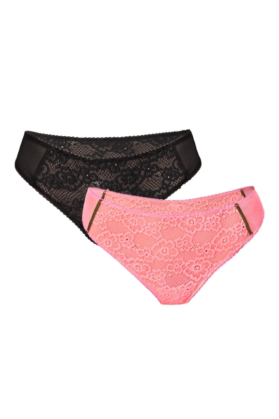 Lace Thong Underwear, 2-Pack, Sizes XS to 3XL
