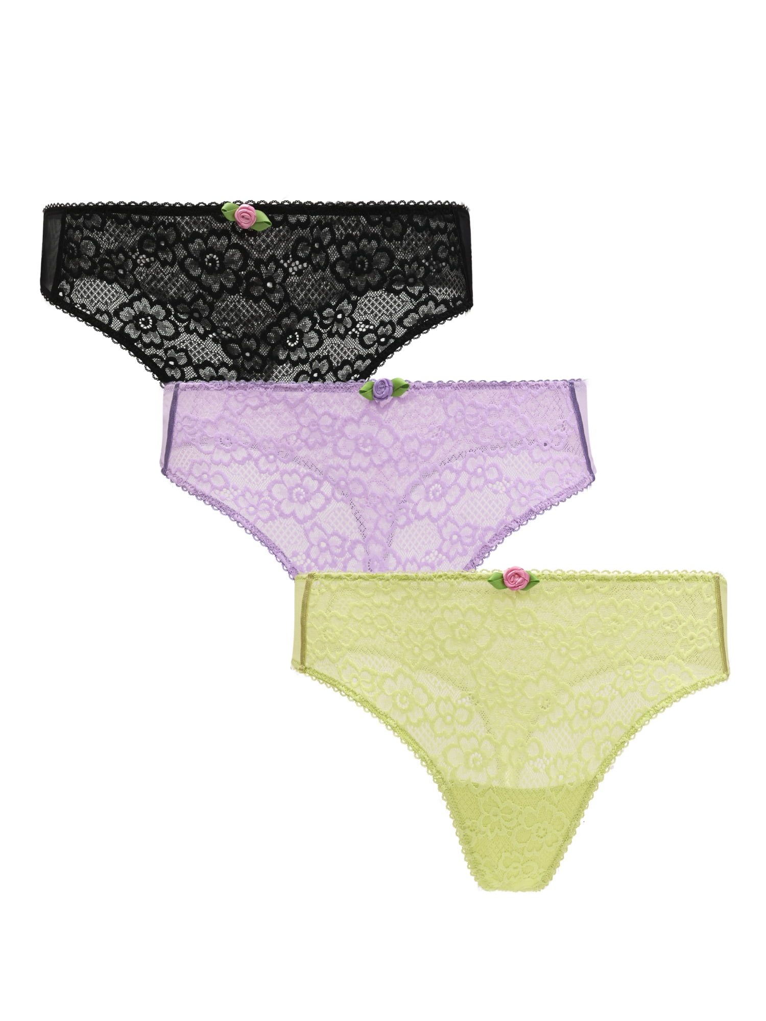 Parade Lace Thong Underwear, 3-Pack, Sizes XS to 3XL