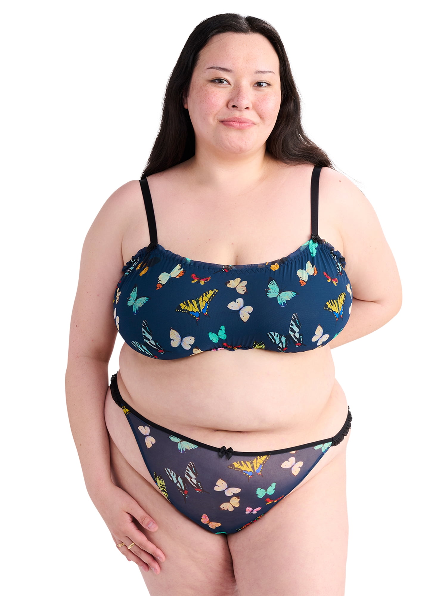 Parade Mesh Bralette and Thong Set, Sizes XS to 3XL