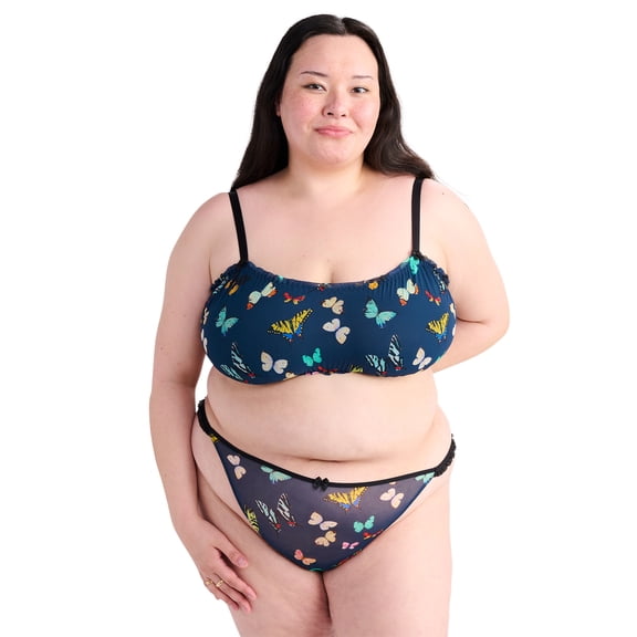Parade Mesh Bralette and Thong Set, Sizes XS to 3XL