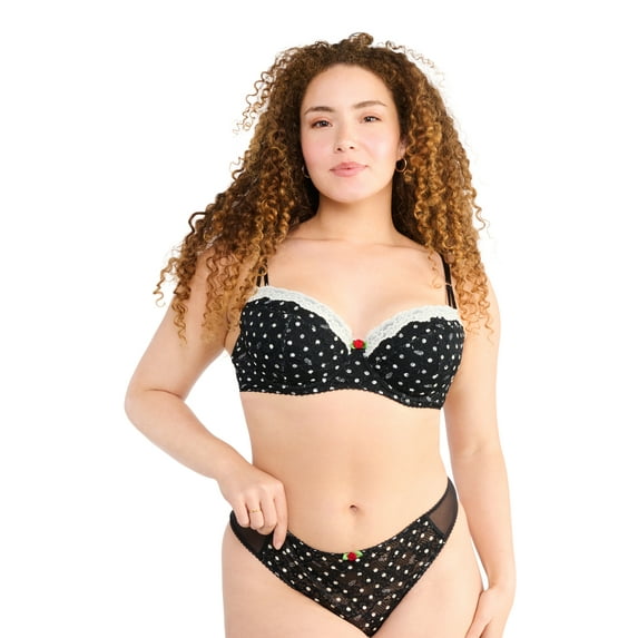 Parade Mesh Lace Demi Bra Set, Sizes X to 3XL