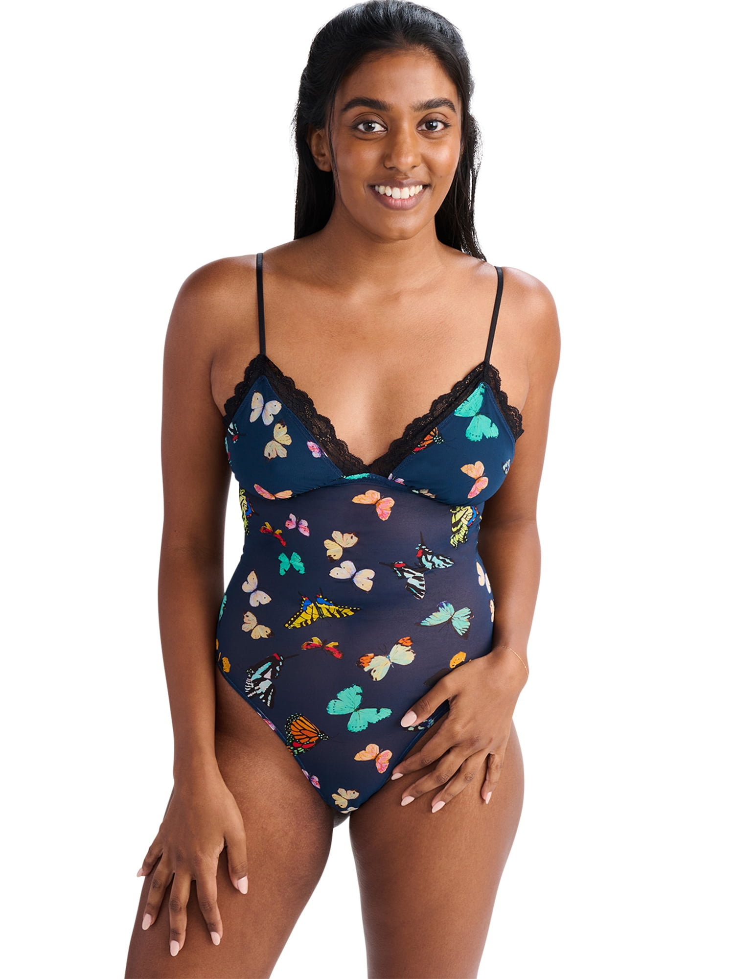 Parade Mesh Lined Cups Bodysuit, Sizes XS to 3XL