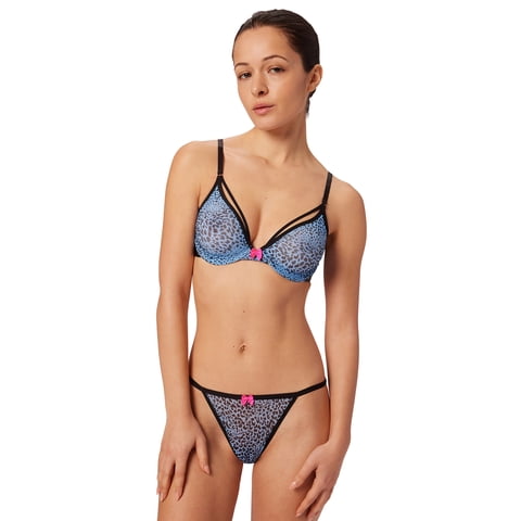 Mesh Underwire Bra and Cheeky Set, Sizes XS to 3XL