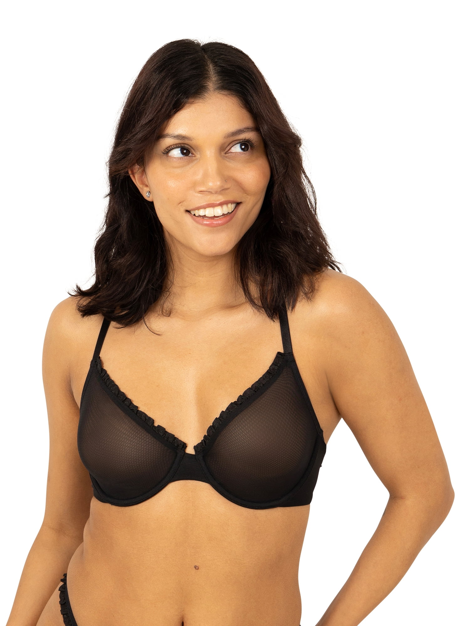 Parade Mesh Underwire Bra and Thong Set, Sizes XS to 3XL