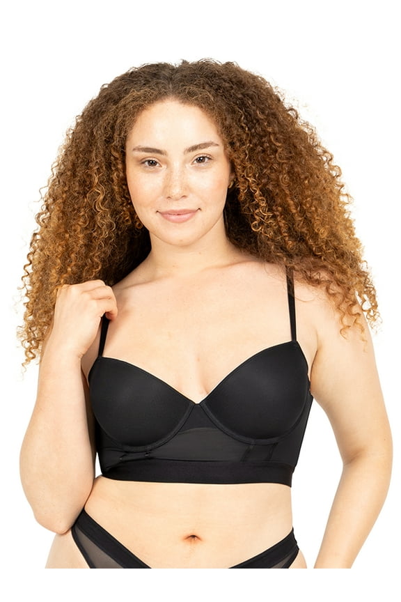 Pushup Mesh Bustier, Sizes XS to 3XL