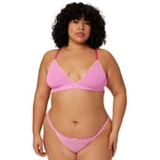 Parade Ruffle Triangle Bralette and Cheeky Set, Sizes XS to 3XL