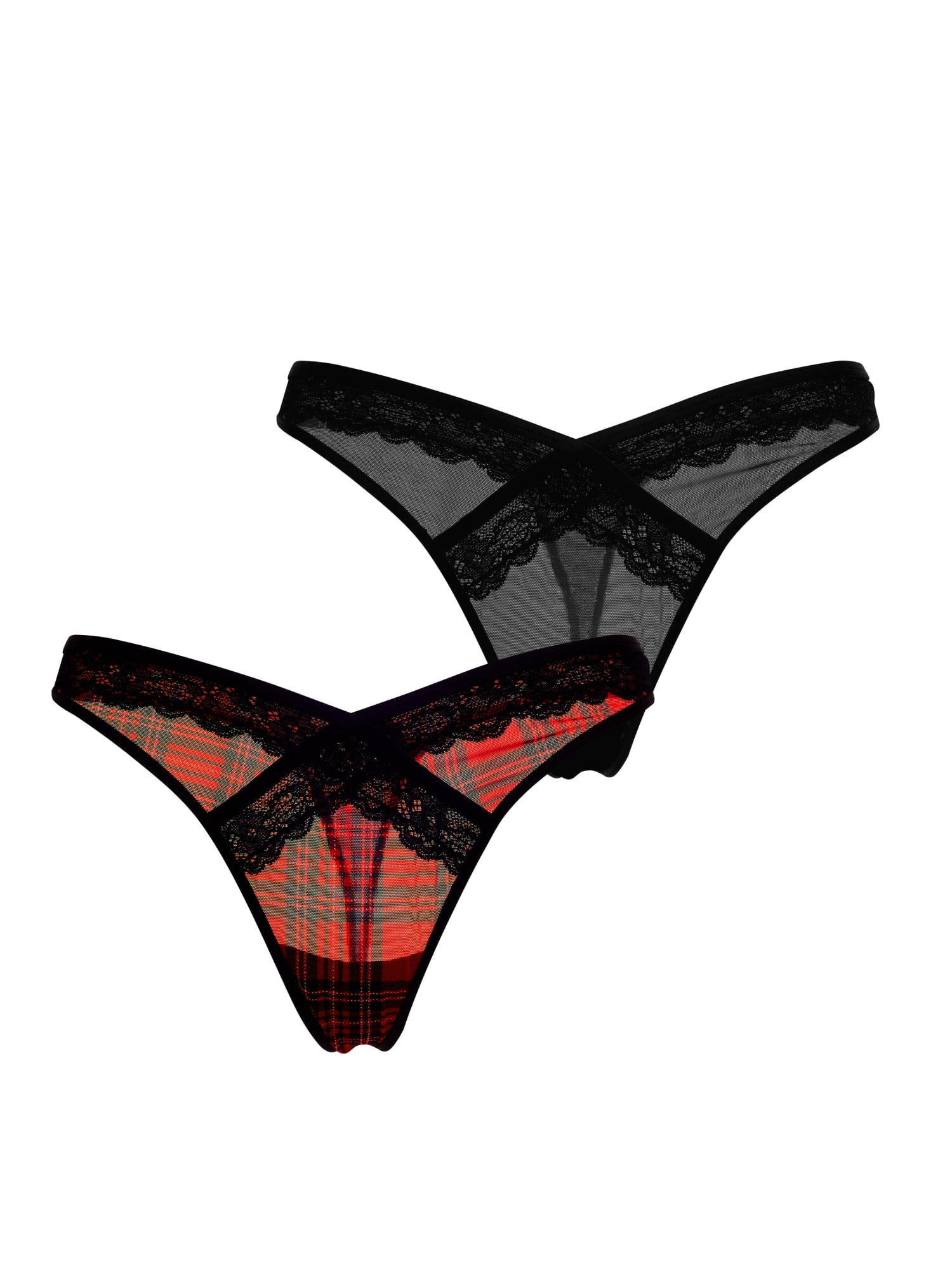 Parade Silky Mesh Lace Thong, 2-Pack, Sizes XS to 3XL