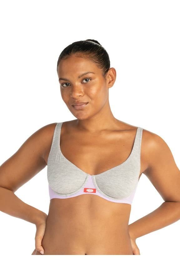 Women's Modal and Mesh Scoop Unlined Underwire Bra, Sizes S - 3XL