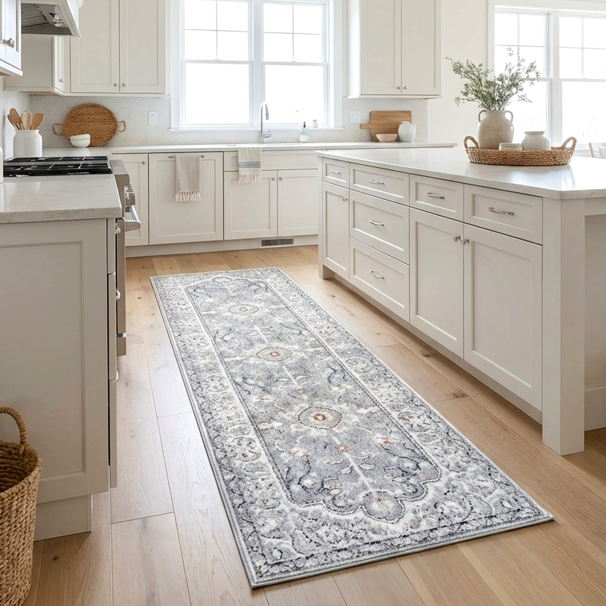 Paradis Orbis Traditional Oriental Blue Area Rug, 2x8