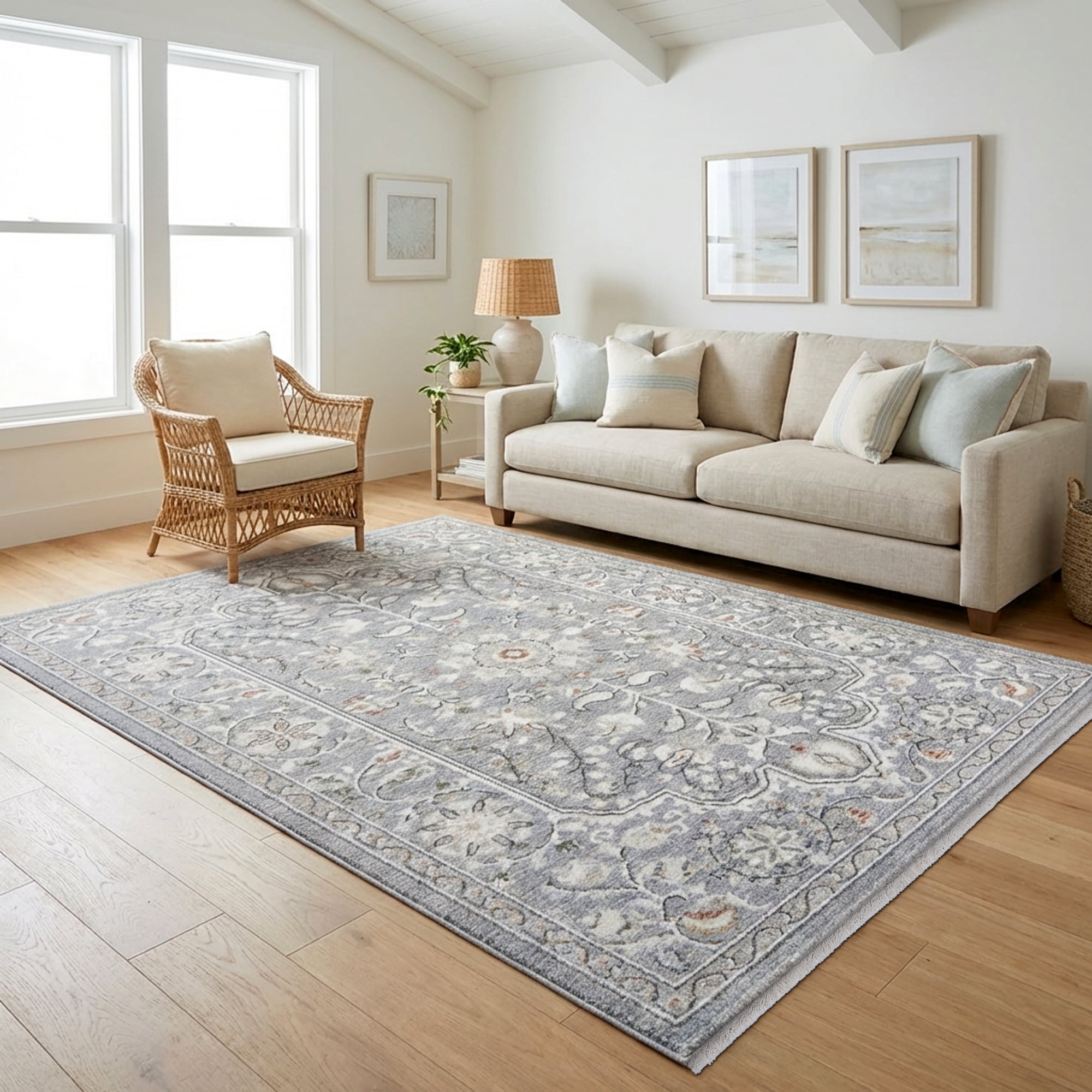Paradis Orbis Traditional Oriental Blue Area Rug, 8x10