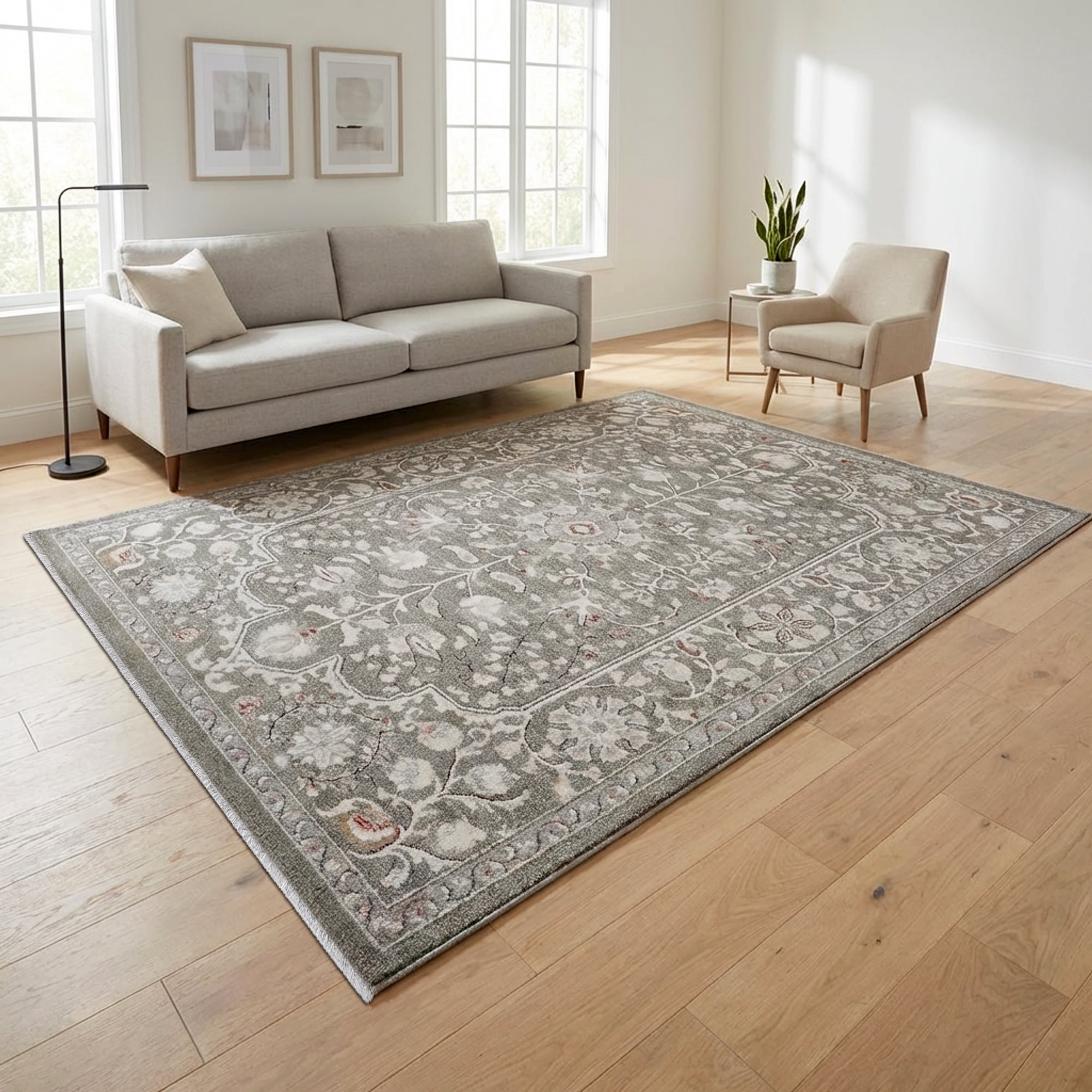 Paradis Orbis Traditional Oriental Green Area Rug, 6x9