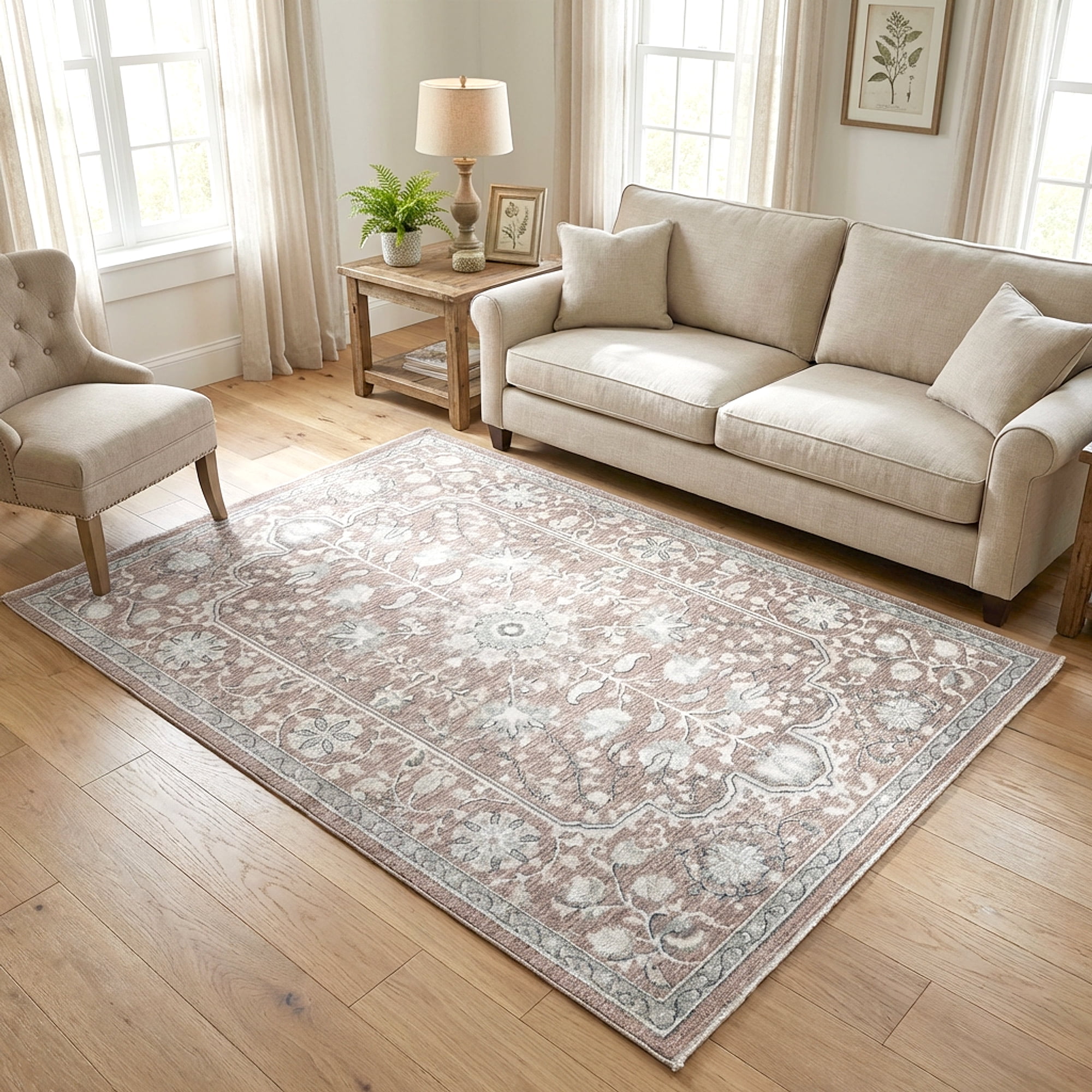 Paradis Orbis Traditional Oriental Rust Area Rug, 6x9