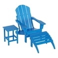 thumbnail image 1 of Paradise 3-Piece Set Folding Adirondack Chair with Square Side Table and Ottoman, 1 of 10