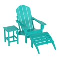 thumbnail image 1 of Paradise 3-Piece Set Folding Adirondack Chair with Square Side Table and Ottoman, 1 of 7