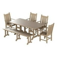 thumbnail image 1 of Paradise 6-Piece Dining Table and Arm Chair Set with Dining Bench, 1 of 4