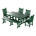 thumbnail image 1 of Paradise 6-Piece Dining Table and Arm Chair Set with Dining Bench, 1 of 4