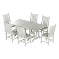 thumbnail image 1 of Paradise 7-Piece Square Trestle Side Chair Outdoor Dining Set, 1 of 8