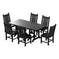 thumbnail image 1 of Paradise 7-Piece Square Trestle Side Chair Outdoor Dining Set, 1 of 8